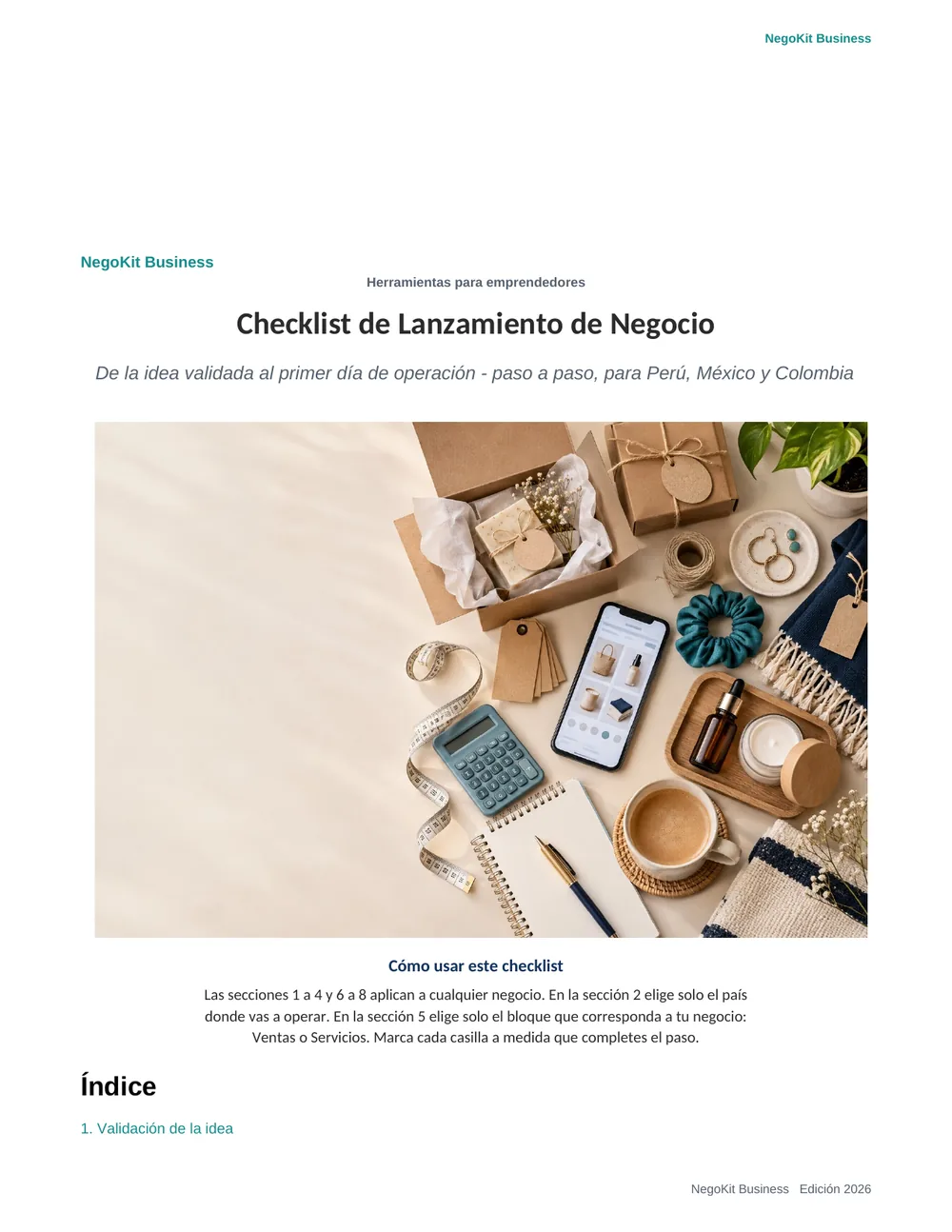 Vista real de Checklist de Lanzamiento